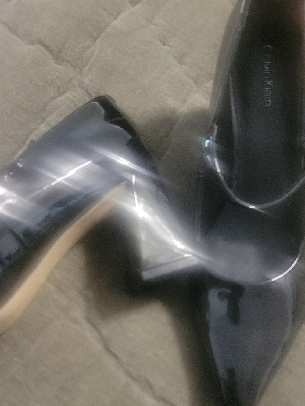 Calvin Klein Black Patent Mary Jane Block Heels - Picture 6 of 15
